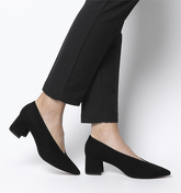 Office Monarchy Feature Heel Court BLACK SUEDE