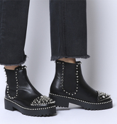 Ego Jack Stud Boot BLACK AND SILVER