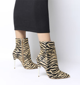 Office Aspire Metal Heel Point Boot TIGER COW HAIR