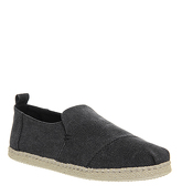 Toms Deconstructed Alpargata M BLACK WASHED CANVAS