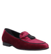 Walk London Neo Tassle Leather BURGUNDY VELVET