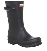 Hunter Mens Original Short Welly BLACK