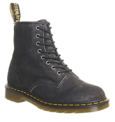 Dr. Martens Dm 8 Eye Lace Boot GRAPHITE GREY SOFT BUCK