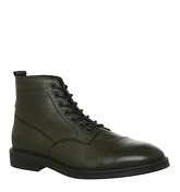 Poste Idris Toe Cap DARK GREEN LEATHER