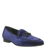 Walk London Neo Tassle Leather NAVY VELVET