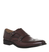 Office Import Brogue Monk BURGUNDY LEATHER