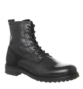 Office Injunction Lace Boot BLACK LEATHER SUEDE