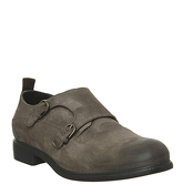 Ask the Missus Indent Monk DARK KHAKI SUEDE