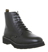 Farah Finian Lace Boot BLACK PEBBLE GRAIN