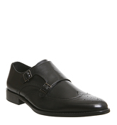 Office Import Brogue Monk BLACK LEATHER