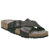 Birkenstock Siena Cross Strap WASHED METALLIC ANTIQUE BLACK