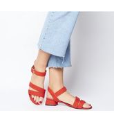 Office Maria Sandal With Flared Heel RED