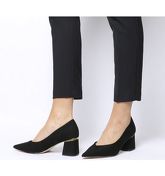 Office Minute Block Heel Point Court BLACK