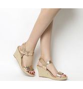 Office Marbs Two Part Espadrille ROSE GOLD METALLIC