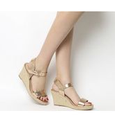 Office Marbs Two Part Espadrille ROSE GOLD METALLIC