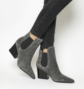 Kendall - Kylie Finley Chelsea Boot DARK GREY SUEDE