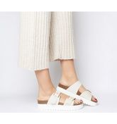 Office Measured Buckle Double Strap Footbed CREAM NUBUCK