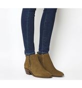 Office Annex- Low Cut Side Zip Boot TAN SUEDE