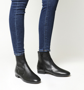 Office Avenue- Flat Casual Boot BLACK LEATHER