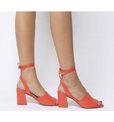 Office Miffy Tie Block Sandal RED LEATHER