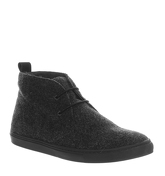 Ask the Missus Anglo Chukka BLACK FELT BLACK NUBUCK