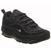 Nike Air Max 98 BLACK METALLIC SILVER OL GREY VAST GREY