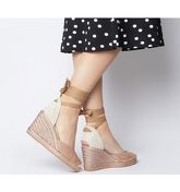 Office Marmalade Part Espadrille BLUSH SUEDE WITH ROSE GOLD JUTE