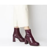 Office Aquarius- Low Platform Boot BURGUNDY LEATHER