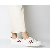 Office Freestyle Lace Up Trainers WHITE RED NAVY