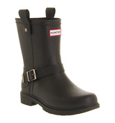 Hunter Shoreditch Biker wellies BLACK RUBBER