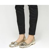 Office Felicity Fringe Detail Loafer CHAMPAGNE METALLIC