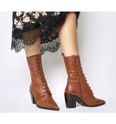 Office Komissioner- Lace Up Calf Boot TAN LEATHER