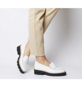 Office Ferocious Chunky Cleated Loafer WHITE LEATHER