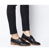 Office Format Lace Up With Heel Clip BLACK LEATHER