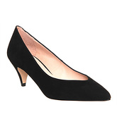 Office Galaxy Almond Toe Court BLACK SUEDE