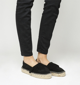 Office Dashing Fringe Tassel Espardille BLACK SUEDE