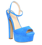 Office Pace High Heel Sandal NEW BLUE SUEDE