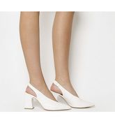 Office Mimi Chunky Slingback OFF WHITE LEATHER