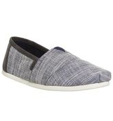 Toms Classic NAVY MICROSTRIPE TRIM