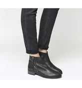 Office Accent- Side Zip Boot BLACK LEATHER