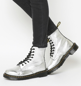Dr. Martens 8 Eyelet Lace Up Bt SILVER LEATHER