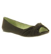 Blowfish Malibu Sanchia Peeptoe Ballerina BLACK LINEN