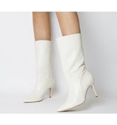 Office Koffee- Pointed Calf Boot OFF WHITE LEATHER