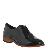 Office Flexi Elastic V Front Shoe BLACK PATENT