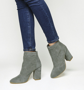 Office Aaliyah- Dressy Suede Unlined Block Heel GREY SUEDE