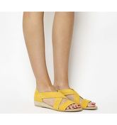 Office Hallie Cross Strap Espradrille BRIGHT YELLOW SUEDE