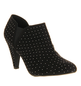 Office Goody Two Shoes Shoe boots BLACK STUDDED SUEDE