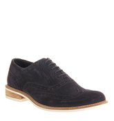 Ask the Missus Wade Brogues NAVY WHITE SUEDE