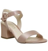 Office Melbourne Block Heel NUDE SATIN