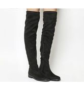 Office Kung Fu Over The Knee Boots BLACK